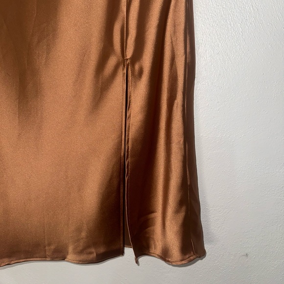LK LUV Bronze Satin Midi Skirt, Approx. Size S, EUC - Picture 9 of 9